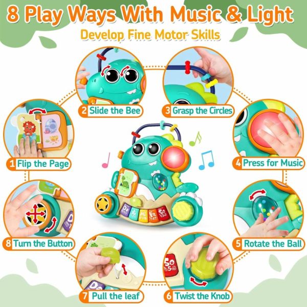 Brinquedos Musicais |   Brinquedos para Bebês de 6 a 12 Meses – Piano Infantil para Bebês de 9 a 12 Meses – Brinquedos Musicais de Dinossauro com Luz para Bebês de 6, 9, 12 e 18 Meses – Brinquedos Educativos para Aprendizagem Precoce para Meninos e Meninas de 1 Ano – Presentes de Aniversário e Natal Brinquedos Musicais Brinquedos Musicais