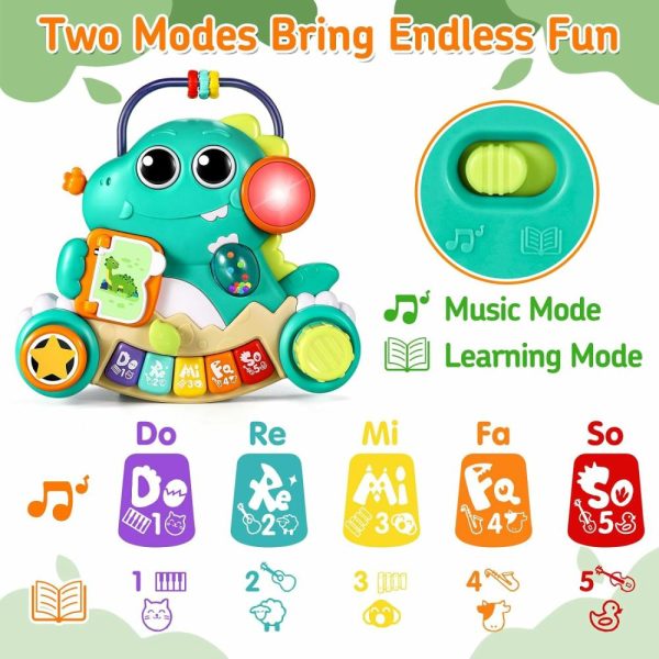 Brinquedos Musicais |   Brinquedos para Bebês de 6 a 12 Meses – Piano Infantil para Bebês de 9 a 12 Meses – Brinquedos Musicais de Dinossauro com Luz para Bebês de 6, 9, 12 e 18 Meses – Brinquedos Educativos para Aprendizagem Precoce para Meninos e Meninas de 1 Ano – Presentes de Aniversário e Natal Brinquedos Musicais Brinquedos Musicais