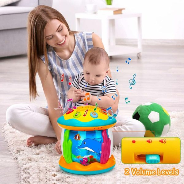 Brinquedos Musicais |   Brinquedos para Bebês de 6 a 12 Meses – Projetor Musical 4 em 1 com Luzes Rotativas para Aprendizado e Tempo de Barriga – Brinquedos para Bebês de 0 a 3, 3 a 6, 9 e 12 a 18 Meses – Presentes de Aniversário e Páscoa para Meninos e Meninas de 1, 2 e 3 Anos. Brinquedos Musicais Brinquedos Musicais