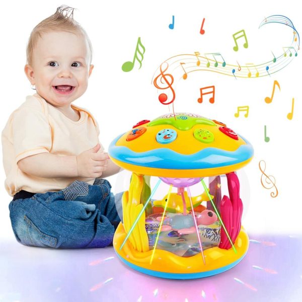 Brinquedos Musicais |   Brinquedos para Bebês de 6 a 12 Meses – Projetor Oceânico, Brinquedos Iluminados Musicais para Bebês, Atividades de Barriga para Bebês de 3 a 6, 6 a 12, 12 a 18 Meses – Brinquedos para Bebês Engatinhando de 6, 7, 8, 9 Meses – Presentes de Aniversário para Meninos e Meninas de 1 Ano. Brinquedos Musicais Brinquedos Musicais