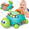 Brinquedos Musicais |   Brinquedos para Bebês de 6 a 12 Meses – Tartaruga Musical para Engatinhar – Brinquedos Educativos para Bebês de 12 a 18 Meses – Brinquedo de Aprendizado Precoce com Luz e Som – Brinquedo de Aniversário para Meninos e Meninas de 7 a 11 Meses e de 1 a 2 Anos. Brinquedos Musicais Azul