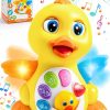 Brinquedos Musicais |   Brinquedos para Bebês Pato – Brinquedos Musicais Infantis 18+ Meses – Brinquedos para Tempo de Barriga com Música e Luzes – Brinquedos de Aprendizado Iluminados – Brinquedo para Bebê que Dança e Engatinha – Presentes para Cesta de Páscoa para Bebês Brinquedos Musicais Brinquedos Musicais