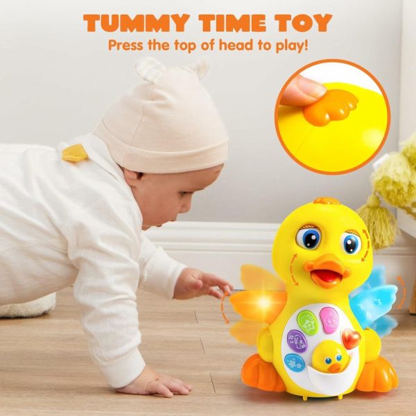 Brinquedos Musicais |   Brinquedos para Bebês Pato – Brinquedos Musicais Infantis 18+ Meses – Brinquedos para Tempo de Barriga com Música e Luzes – Brinquedos de Aprendizado Iluminados – Brinquedo para Bebê que Dança e Engatinha – Presentes para Cesta de Páscoa para Bebês Brinquedos Musicais Brinquedos Musicais