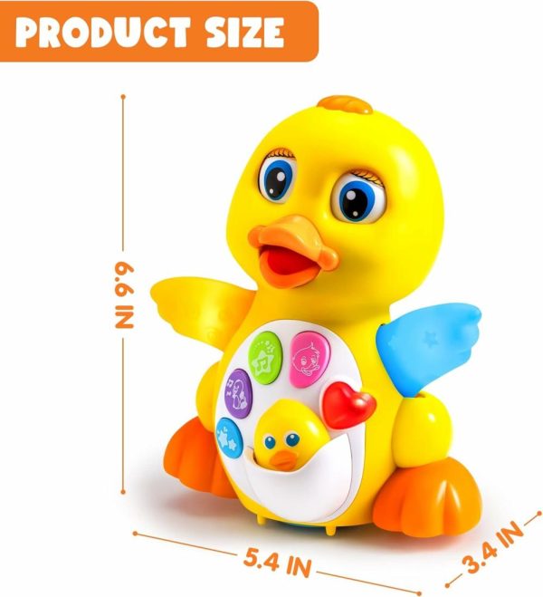 Brinquedos Musicais |   Brinquedos para Bebês Pato – Brinquedos Musicais Infantis 18+ Meses – Brinquedos para Tempo de Barriga com Música e Luzes – Brinquedos de Aprendizado Iluminados – Brinquedo para Bebê que Dança e Engatinha – Presentes para Cesta de Páscoa para Bebês Brinquedos Musicais Brinquedos Musicais