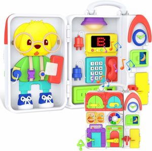 Brinquedos Musicais |   Brinquedos para Crianças de 1 a 2 Anos – Quadro Ativo Musical Montessori – Brinquedo Educativo Precoce para Crianças de 1 a 3 Anos – Brinquedo de Desenvolvimento de Habilidades Motoras para Idade de 12 a 18 Meses – Presente de Aniversário para Meninos e Meninas a Partir de 1 Ano Brinquedos Musicais Brinquedos Musicais