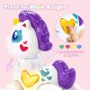 Brinquedos Musicais |   Brinquedos para Menina de 1 Ano – Brinquedos Interativos para Meninas – Unicórnio Musical com Luz – Presentes de Natal para Bebês – Brinquedos de Viagem para Meninas de 1 Ano Brinquedos Musicais Brinquedos Musicais