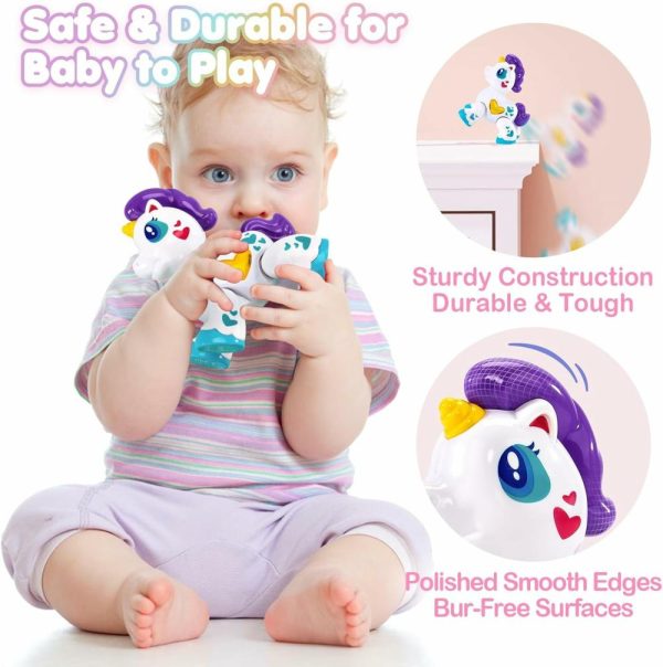 Brinquedos Musicais |   Brinquedos para Menina de 1 Ano – Brinquedos Interativos para Meninas – Unicórnio Musical com Luz – Presentes de Natal para Bebês – Brinquedos de Viagem para Meninas de 1 Ano Brinquedos Musicais Brinquedos Musicais