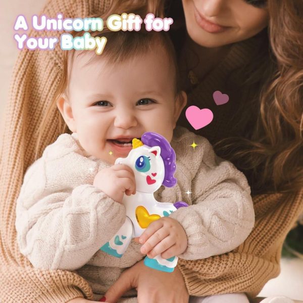 Brinquedos Musicais |   Brinquedos para Menina de 1 Ano – Brinquedos Interativos para Meninas – Unicórnio Musical com Luz – Presentes de Natal para Bebês – Brinquedos de Viagem para Meninas de 1 Ano Brinquedos Musicais Brinquedos Musicais