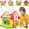 Brinquedos Musicais |   Brinquedos Para Menina de 1 Ano, Presentes de Primeiro Aniversário Para Meninas e Meninos, 8 em 1 Brinquedos Educativos Musicais Montessori Para Bebês de 12 a 18 Meses com Som/Luzes/Bloquinhos/Animais Para Crianças de 1 a 3 Anos, Natal. Brinquedos Musicais Brinquedos Musicais