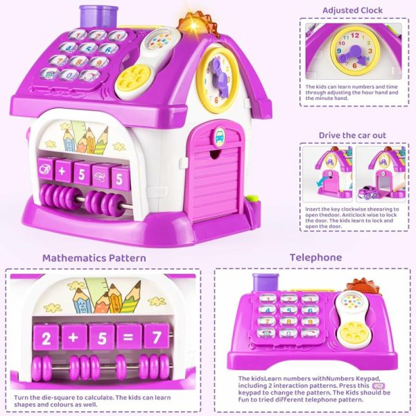 Brinquedos Musicais |   Brinquedos para Meninas de 1 a 2 Anos – Presentes Montessori para Crianças – Casa de Aprendizado Multifuncional 8 em 1 para Aniversário de Meninas de 1 a 2 Anos – Brinquedos para Bebês de 12 a 18 Meses para Meninas e Meninos Brinquedos Musicais Brinquedos Musicais