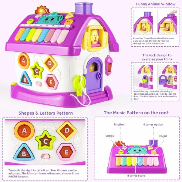 Brinquedos Musicais |   Brinquedos para Meninas de 1 a 2 Anos – Presentes Montessori para Crianças – Casa de Aprendizado Multifuncional 8 em 1 para Aniversário de Meninas de 1 a 2 Anos – Brinquedos para Bebês de 12 a 18 Meses para Meninas e Meninos Brinquedos Musicais Brinquedos Musicais