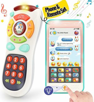 Brinquedos Musicais |   Brinquedos para Menino de 1 Ano – Pacote de 2 Peças: Telefone e Controle Remoto – Presentes para Menina de 1 Ano – Brinquedos para Bebês de 12 a 18 Meses – Brinquedos para Bebês de 6 a 12 Meses – Brinquedos para Menino de 1+ Ano – Brinquedos para Menina de 1+ Ano. Brinquedos Musicais Brinquedos Musicais