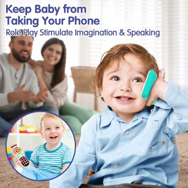 Brinquedos Musicais |   Brinquedos para Menino de 1 Ano – Pacote de 2 Peças: Telefone e Controle Remoto – Presentes para Menina de 1 Ano – Brinquedos para Bebês de 12 a 18 Meses – Brinquedos para Bebês de 6 a 12 Meses – Brinquedos para Menino de 1+ Ano – Brinquedos para Menina de 1+ Ano. Brinquedos Musicais Brinquedos Musicais