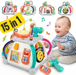 Brinquedos Musicais |   Brinquedos para Menino de 1 Ano – Presente de Aniversário – Cubo de Atividades 15 em 1 – Brinquedos para Bebês de 1 Ano – Brinquedos para Bebês de 6 a 12 Meses – Brinquedos para Meninos de 1+ Ano – Brinquedos para Bebês de 1 Ano – Brinquedos para Bebês de 6 Meses – Brinquedos para 12-18 Meses. Brinquedos Musicais Brinquedos Musicais