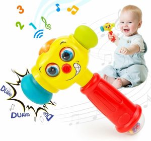 Brinquedos Musicais |   Brinquedos para Menino de 1 Ano – Presente de Aniversário – Martelo de Brinquedo para Bebês de 12 a 18 Meses – Brinquedos Musicais para Crianças de 1 Ano com Luzes Piscantes – Brinquedos para Meninos de 1+ Ano – Brinquedos para Crianças de 1 a 2 Anos – Brinquedos para Bebês – Enchimento de Páscoa. Brinquedos Musicais Brinquedos Musicais