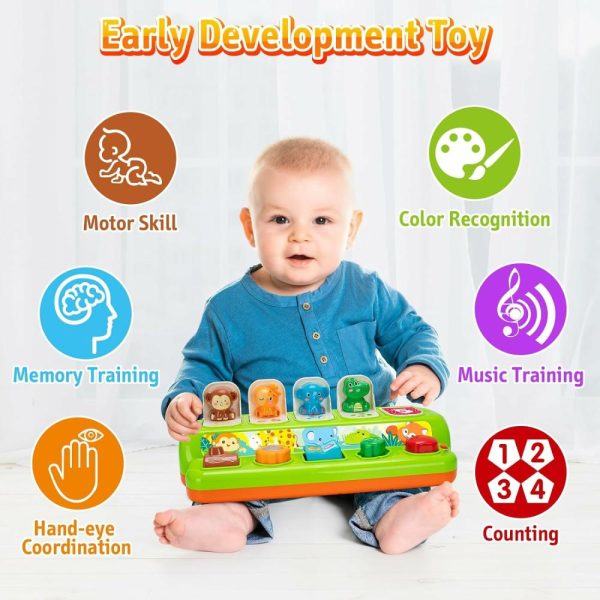 Brinquedos Musicais |   Brinquedos Pop Up para Bebês de 1 Ano e 12-18 Meses – Brinquedos de Desenvolvimento Precoce com Música e Som – Brinquedo Sensorial Interativo para Crianças e Meninas Brinquedos Musicais Brinquedos Musicais