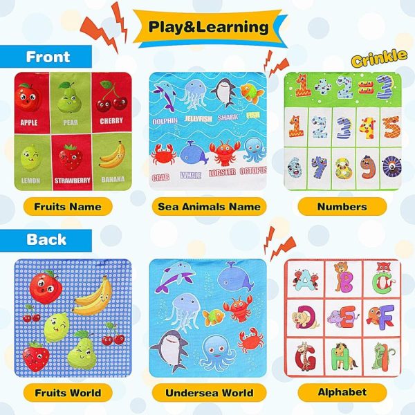 Brinquedos Musicais |   Caixa de Lenços para Bebês Brinquedo  Caixa de Lenços Macia Montessori Brinquedos para Bebês de 6 a 12 Meses  Papel Amassado em Alto Contraste Brinquedos Sensoriais com Lenços de Seda para Meninos e Meninas de 1 Ano  Presentes de Aprendizado Precoce Brinquedos Musicais Brinquedos Musicais