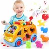 Brinquedos Musicais |   Carros de Brinquedo para Meninos de 1 Ano – Presentes para Bebês, Brinquedos para 12-18 Meses, Brinquedos Musicais de Aprendizagem para Crianças de 1 a 3 Anos, Ônibus Educativo para Bebês com Blocos de Animais – Presente de Natal e Aniversário para Meninos e Meninas de 1, 2, 3 e 4 Anos. Brinquedos Musicais Brinquedos Musicais