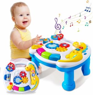 Brinquedos Musicais |   Centro de Atividades Musical para Bebês – Brinquedo de Mesa para Bebês de 12 a 18 Meses – Brinquedos para Bebês de 6 a 12 Meses – Aprendizado Precoce para Crianças de 8, 9, 10 e 12 Meses – Presentes de Natal e Aniversário para Bebês e Crianças de 1, 2 e 3 Anos. Brinquedos Musicais Brinquedos Musicais