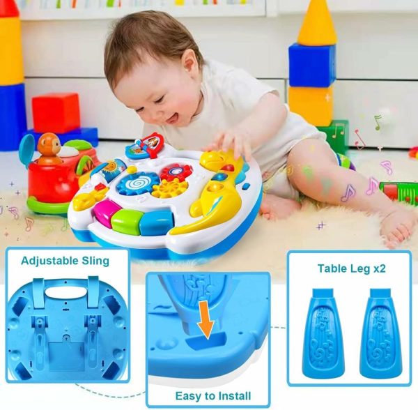 Brinquedos Musicais |   Centro de Atividades Musical para Bebês – Brinquedo de Mesa para Bebês de 12 a 18 Meses – Brinquedos para Bebês de 6 a 12 Meses – Aprendizado Precoce para Crianças de 8, 9, 10 e 12 Meses – Presentes de Natal e Aniversário para Bebês e Crianças de 1, 2 e 3 Anos. Brinquedos Musicais Brinquedos Musicais