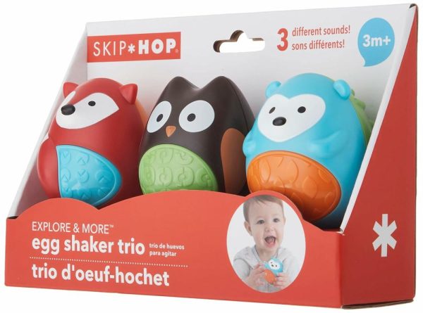 Brinquedos Musicais |   Conjunto de Brinquedos Musicais para Bebês – Trio de Maracas e Shakers em Forma de Ovo – 3 Peças Brinquedos Musicais Brinquedos Musicais