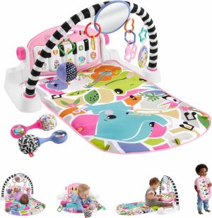 Brinquedos Musicais |   Conjunto de Presentes para Bebê Glow And Grow – Tapete de Atividades com Piano e Brinquedo Musical com Conteúdo de Aprendizado em Estágios Inteligentes, além de 2 Maracas para Idades a Partir de 0 Meses – Rosa Brinquedos Musicais Brinquedos Musicais