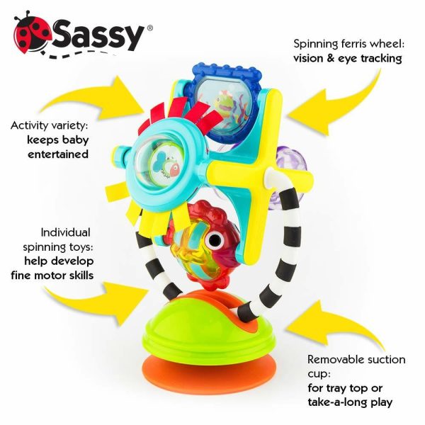 Brinquedos Musicais |   Estação de Fascinação Fishy 2 em 1 – Brinquedo de Cadeira Alta com Ventosas – Brinquedo de Desenvolvimento para Aprendizado Inicial – Idades a Partir de 6 Meses Brinquedos Musicais Brinquedos Musicais