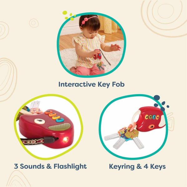 Brinquedos Musicais |   Funkeys – Brincadeira de Faz de Conta – Chaves de Brinquedo para Bebês e Crianças Pequenas Vermelhas – A partir de 10 Meses + Brinquedos Musicais Brinquedos Musicais