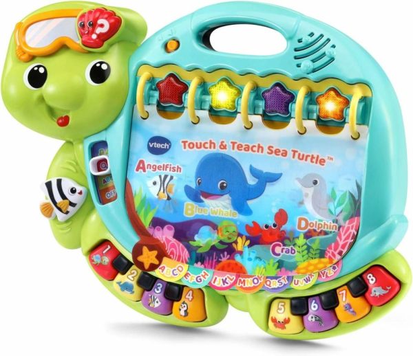 Brinquedos Musicais |   Livro Interativo de Aprendizado Toca e Ensina Tartaruga Marinha Verde Brinquedos Musicais Brinquedos Musicais