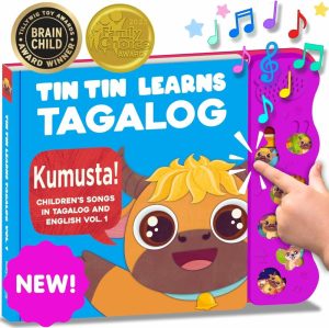 Brinquedos Musicais |   Livros em Tagalog para Crianças Vol. 1 – Canções Infantis das Filipinas – Livro Infantil Filipino – Canções em Tagalog e Inglês para Crianças, Meninas, Meninos e Bebês Brinquedos Musicais Brinquedos Musicais