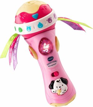 Brinquedos Musicais |   Microfone de Babbling e Chocalho para Bebês – Rosa Brinquedos Musicais Brinquedos Musicais