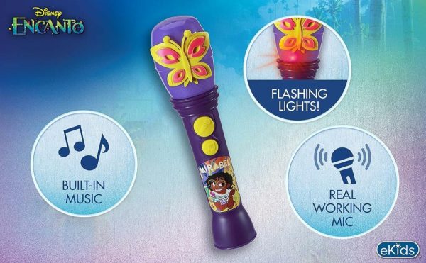 Brinquedos Musicais |   Microfone Encanto Toy para Crianças – Música Integrada e Luzes Piscantes para Fãs de Brinquedos para Meninas Brinquedos Musicais Brinquedos Musicais