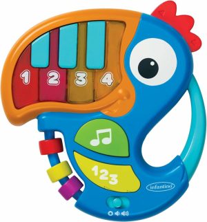 Brinquedos Musicais |   Piano e Aprendizado de Números com Tucano – Teclas de Piano Iluminadas e Números, Canções, Palavras, Frases e Efeitos Sonoros, Fácil de Agarrar e Manusear, Para Bebês e Crianças Pequenas Brinquedos Musicais Brinquedos Musicais