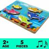 Brinquedos Musicais |   Quebra-Cabeça Musical de Madeira Baby Shark da Pinkfong – Toca a Música | Brinquedos Baby Shark | Brinquedos para Crianças | Brinquedos para Bebês | Decorações de Aniversário Baby Shark para Idades a Partir de 2 Anos Brinquedos Musicais Brinquedos Musicais