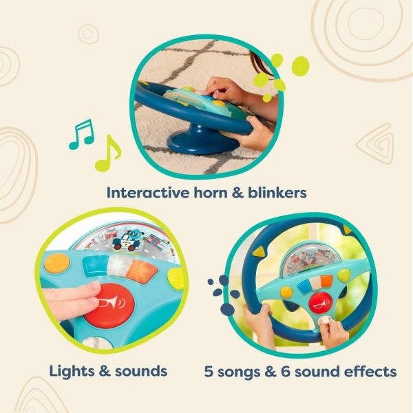 Brinquedos Musicais |   Roda de Direção Musical Woofer – Volante de Brincadeira – Roda de Direção Musical – Sons e Luzes Musicais – Volante para Bebês e Crianças – A partir de 2 Anos + Brinquedos Musicais Brinquedos Musicais