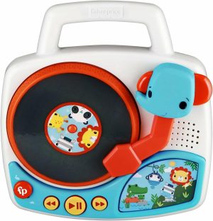 Brinquedos Musicais |   Toca-discos Fisher Price para Bebês com Canções de Ninar Integradas e Efeitos Sonoros para Fãs dos Brinquedos Fisher Price Brinquedos Musicais Brinquedos Musicais