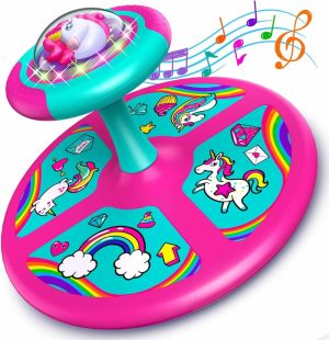 Brinquedos Musicais |   Unicórnio Iluminado Twister | 360° Sentar, Girar e Rodar com Luzes LED e Música – Brinquedos para Crianças de 2 a 4 Anos – Aniversário para Meninas e Meninos a Partir de 18 Meses – Brinquedo Infantil para Uso Interno ou Externo para Crianças de 2 Anos – Presentes de Natal para Crianças Brinquedos Musicais Brinquedos Musicais