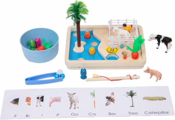 Brinquedos para Bebês e Crianças Pequenas |   Brinquedos de Animais de Fazenda – Jogo de Pesca: Conjunto de Figuras de Fazenda em Plástico Incluindo Cerca, Animais de Fazenda, Árvores, Lago de Peixes, Cenouras e Mais. Brinquedos Magnéticos de Madeira para Crianças a Partir de 3 Anos. Brinquedos para Bebês e Crianças Pequenas Brinquedos para Bebês e Crianças Pequenas