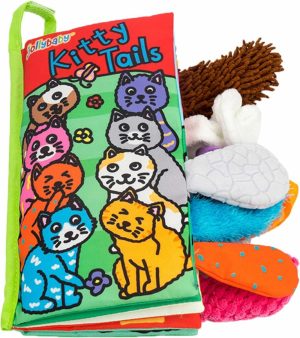 Brinquedos para Bebês e Crianças Pequenas |   Livro de Atividades de Tecido com Caudas de Animais Macios para Bebês – Caudas de Gatinho em Tecido Crocante Brinquedos para Bebês e Crianças Pequenas Brinquedos para Bebês e Crianças Pequenas