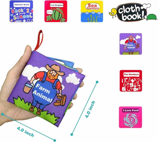 Brinquedos para Bebês e Crianças Pequenas |   Livros de Tecido Macio para Bebês, Crianças e Infantes – Vamos Aprender Juntos – Brinquedo Educativo para Meninos e Meninas – Presente para Chá de Bebê – Pacote com 6 Brinquedos para Bebês e Crianças Pequenas Brinquedos para Bebês e Crianças Pequenas