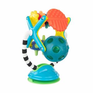 Brinquedos para Bebês e Crianças Pequenas |   Teethe & Twirl Estação de Sensações Brinquedo 2 em 1 com Ventosa para Cadeira Alta Brinquedo de Desenvolvimento para Aprendizado Precoce Idades a Partir de 6 Meses Brinquedos para Bebês e Crianças Pequenas Brinquedos para Bebês e Crianças Pequenas