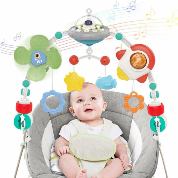 Brinquedos para Cadeira de Carro e Carrinho de Bebê |   Arco de Brinquedos para Carrinho de Bebê com Música – Brinquedos para Assento de Carro para Bebês de 0 a 6 Meses – Brinquedo Móvel Ajustável para Cadeira de Bebê e Berço – Brinquedo de Bouncer para Recém-Nascidos – Barra de Brinquedos para Desenvolvimento Sensorial de 6 a 12 Meses – Presentes de Aniversário. Brinquedos para Cadeira de Carro e Carrinho de Bebê Brinquedos para Cadeira de Carro e Carrinho de Bebê