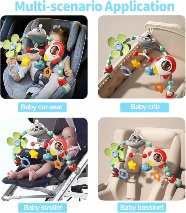 Brinquedos para Cadeira de Carro e Carrinho de Bebê |   Arco de Brinquedos para Carrinho de Bebê com Música – Brinquedos para Assento de Carro para Bebês de 0 a 6 Meses – Brinquedo Móvel Ajustável para Cadeira de Bebê e Berço – Brinquedo de Bouncer para Recém-Nascidos – Barra de Brinquedos para Desenvolvimento Sensorial de 6 a 12 Meses – Presentes de Aniversário. Brinquedos para Cadeira de Carro e Carrinho de Bebê Brinquedos para Cadeira de Carro e Carrinho de Bebê