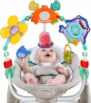 Brinquedos para Cadeira de Carro e Carrinho de Bebê |   Brinquedo Arco Ajustável para Carrinho de Bebê – Barra de Brinquedos para Canguru Baby Bjorn – Brinquedos para Carrinho – Brinquedos para Bebê no Assento do Carro 0 3 6 12 Meses (Criaturas Marinhas) Brinquedos para Cadeira de Carro e Carrinho de Bebê Brinquedos para Cadeira de Carro e Carrinho de Bebê