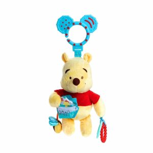 Brinquedos para Cadeira de Carro e Carrinho de Bebê |   Brinquedo de Atividade Multissensorial Baby Winnie The Pooh com Mordedores, Texturas Crocantes e Clip para Diversão em Movimento para Bebês Meninos e Meninas. Brinquedos para Cadeira de Carro e Carrinho de Bebê Brinquedos para Cadeira de Carro e Carrinho de Bebê