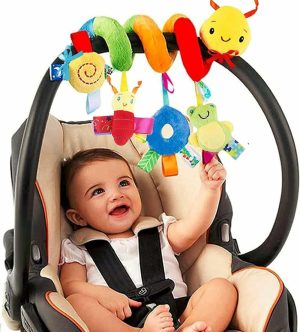 Brinquedos para Cadeira de Carro e Carrinho de Bebê |   Brinquedo de Atividade para Carro e Carrinho – Brinquedos Sensoriais para Bebês, Brinquedos Macios Pendentes para Bebês de 0 a 12 Meses, Meninos e Meninas, Para Cadeira de Carro, Berço e Carrinho com Sino e Música. Brinquedos para Cadeira de Carro e Carrinho de Bebê Brinquedo para assento de carro