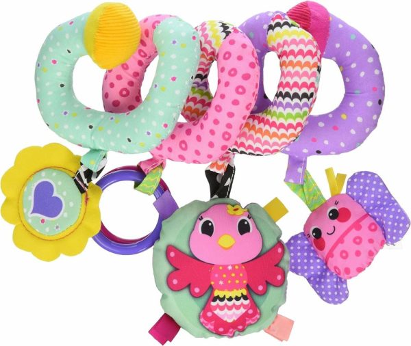 Brinquedos para Cadeira de Carro e Carrinho de Bebê |   Brinquedo de Atividade Stretch & Spiral – Brinquedo Texturizado para Exploração Sensorial e Engajamento para Idades a partir de 0 Anos – Fazenda Rosa – 1 Unidade (Pacote com 1) Brinquedos para Cadeira de Carro e Carrinho de Bebê Brinquedos para Cadeira de Carro e Carrinho de Bebê