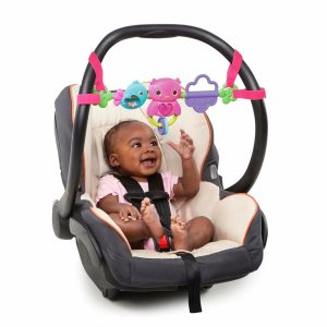 Brinquedos para Cadeira de Carro e Carrinho de Bebê |   Brinquedo Musical Portátil Busy Birdies com Luzes – Barra de Brinquedo para Bebês a Partir do Nascimento – Rosa Brinquedos para Cadeira de Carro e Carrinho de Bebê Brinquedos para Cadeira de Carro e Carrinho de Bebê