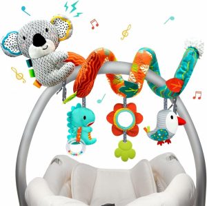 Brinquedos para Cadeira de Carro e Carrinho de Bebê |   Brinquedos para Bebê no Carro – Brinquedos para Bebês de 0 a 3 Meses – Brinquedos para Carrinho – Brinquedos Infantis de 0 a 6 Meses – Brinquedos para Recém-Nascidos – Brinquedos para Bebês no Assento de Carro de 0 a 12 Meses com Dinossauro, Espelho de Leão e Mordedor. Brinquedos para Cadeira de Carro e Carrinho de Bebê Brinquedos para Cadeira de Carro e Carrinho de Bebê