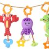 Brinquedos para Cadeira de Carro e Carrinho de Bebê |   Brinquedos para Bebês 0 a 12 Meses – Brinquedos de Carrinho Suspensos de Animais Marinhos Macios – Brinquedos para Berço e Cadeira de Carro – Chocalhos de Tecido com Mordedor – Brinquedo Sensorial Squeaky para Desenvolvimento do Recém-Nascido Brinquedos para Cadeira de Carro e Carrinho de Bebê Brinquedos para Cadeira de Carro e Carrinho de Bebê